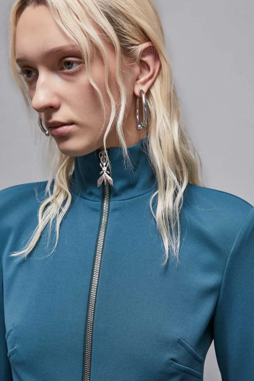 Giacca cropped a collo alto