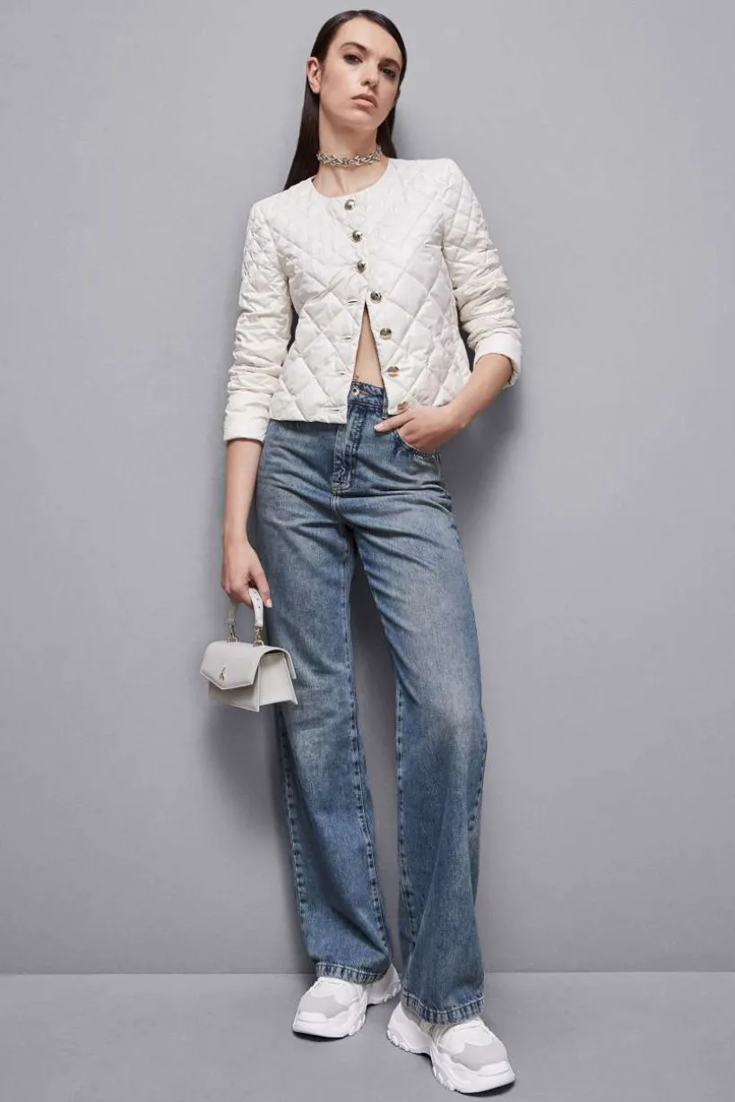 Giacca imbottita in nylon lucido