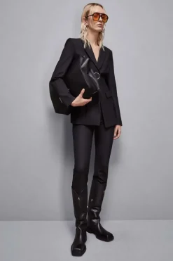 Giacca in gabardina di lana stretch