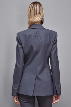 Giacca in gabardina di lana stretch