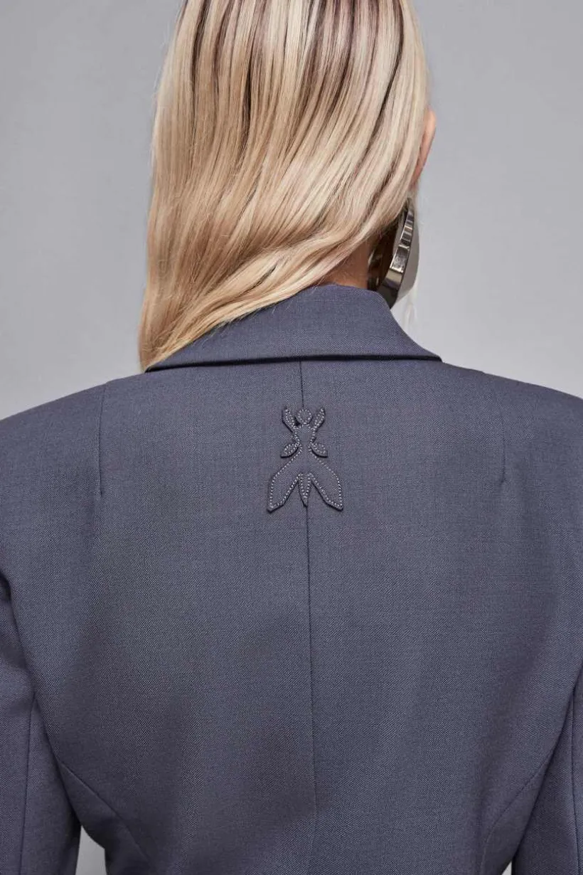 Giacca in gabardina di lana stretch