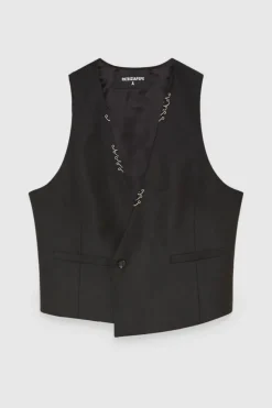 Gilet asimmetrico con piercing