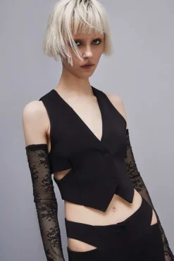 Gilet in crêpe elegante