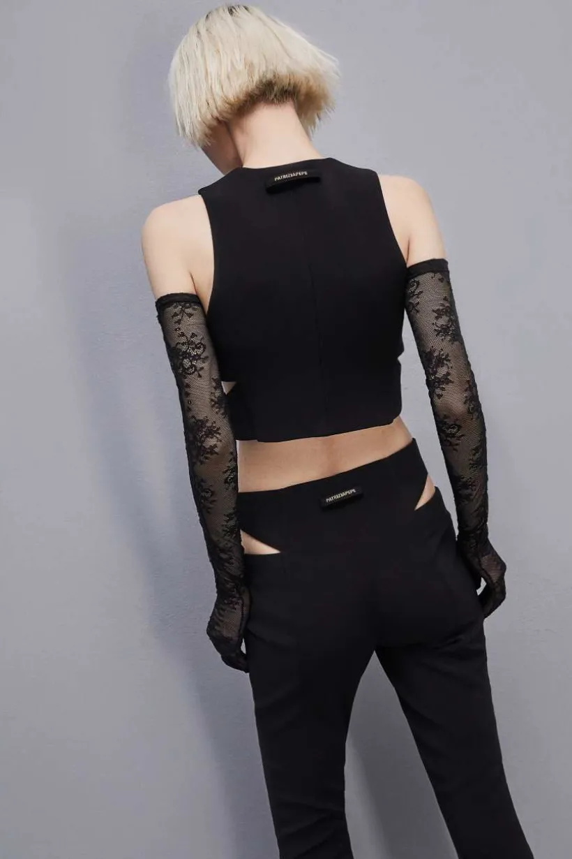Gilet in crêpe elegante