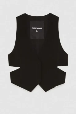 Gilet in crêpe elegante
