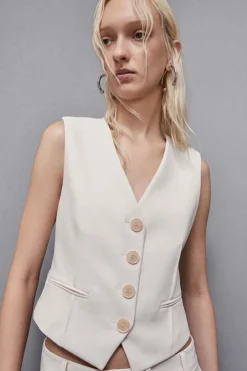 Gilet in twill stretch