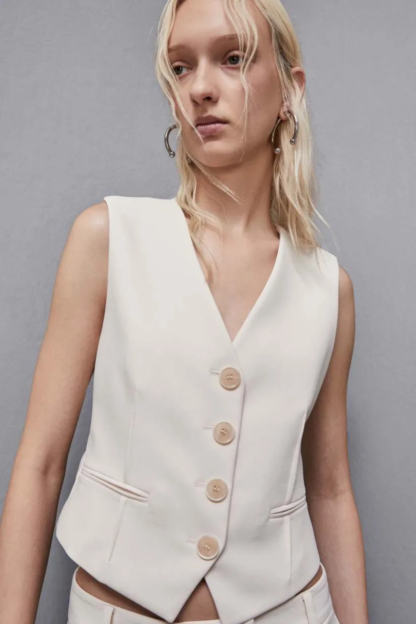 Gilet in twill stretch