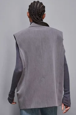 Gilet over in viscosa 