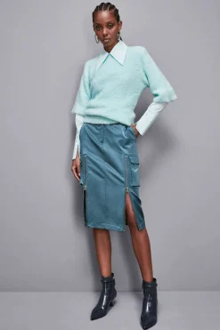 Gonna cargo vita bassa in nylon