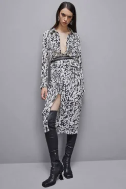 Gonna con drappeggio in georgette