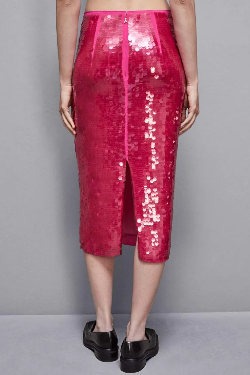 Gonna in tulle stretch con paillettes