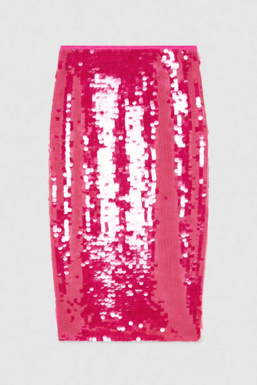 Gonna in tulle stretch con paillettes