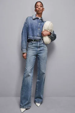 Jeans a vita alta straight fit