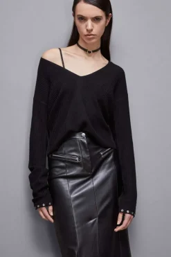 Maglia a costine in lana Essential