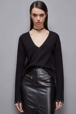 Maglia a costine in lana Essential