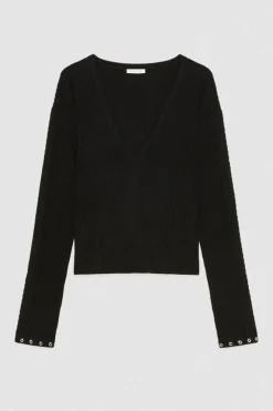 Maglia a costine in lana Essential