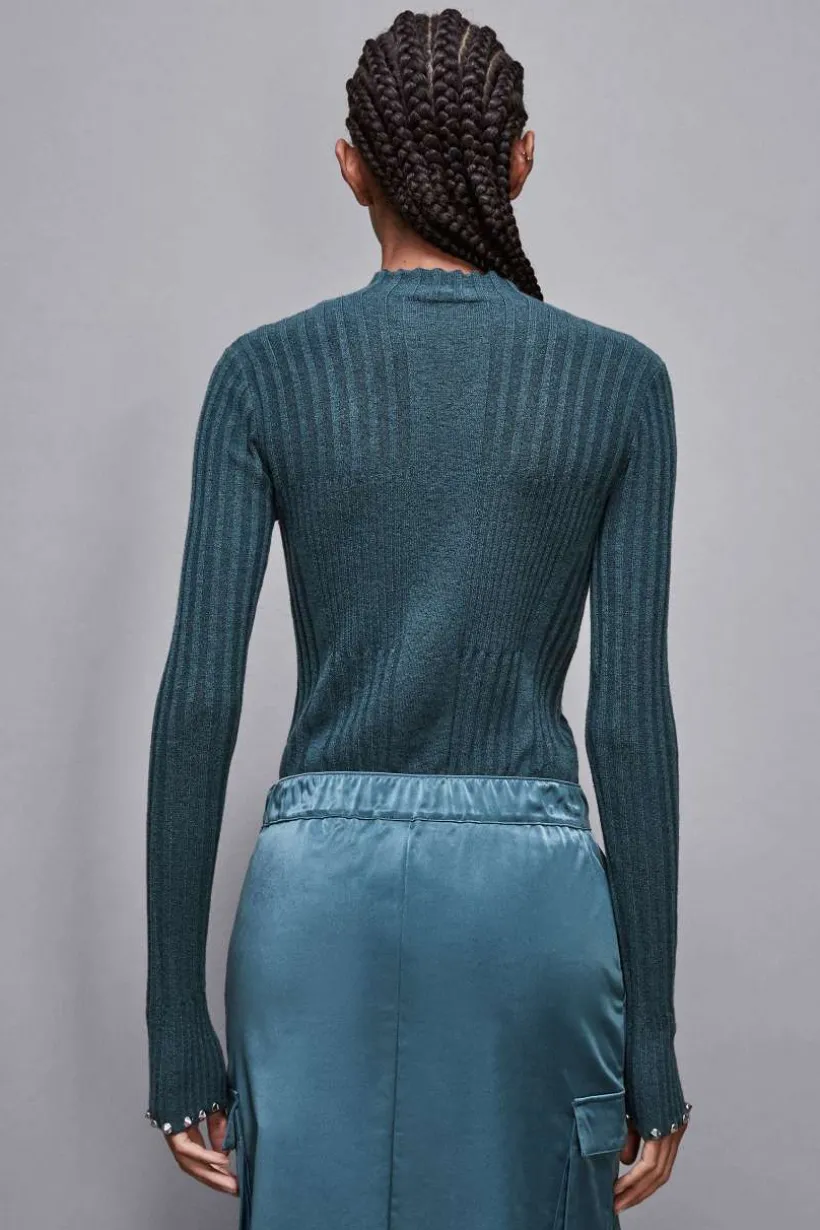Maglia a costine in viscosa Essential