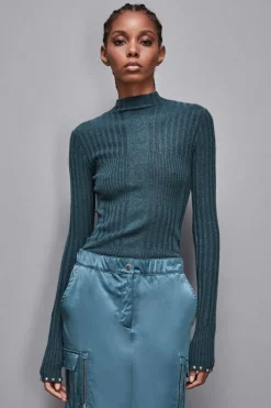 Maglia a costine in viscosa Essential