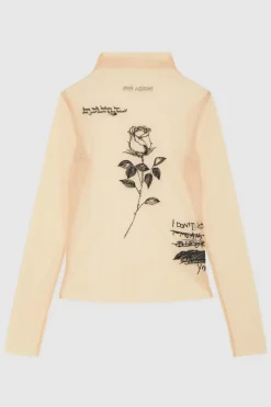 Maglia con ricamo in tulle