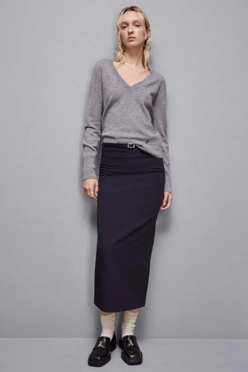 Maglia con scollo a "V" in Cashmere