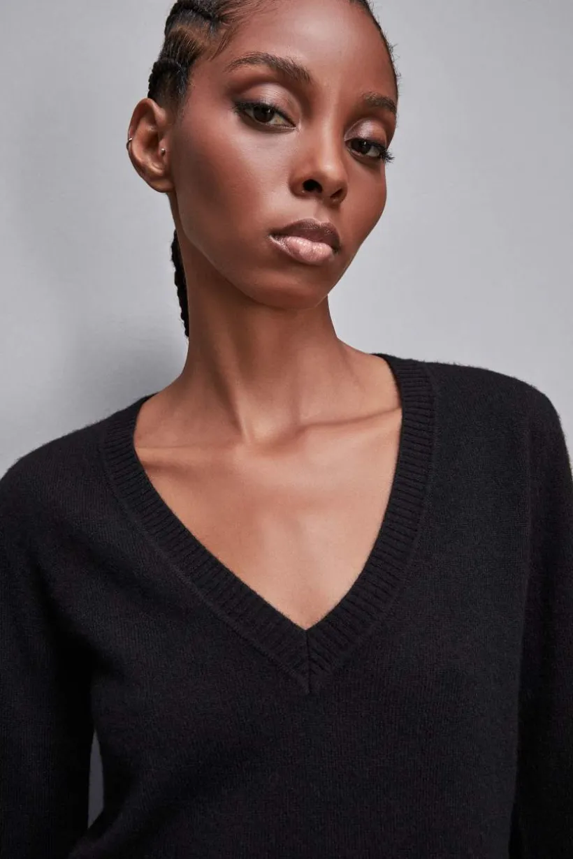 Maglia con scollo a "V" in Cashmere