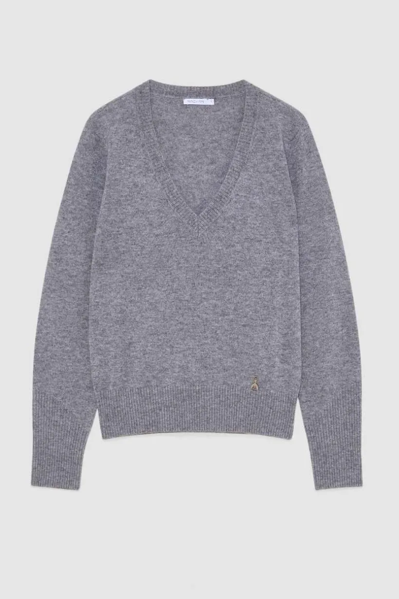 Maglia con scollo a "V" in Cashmere