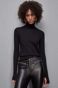Maglia in lana a collo alto slim fit