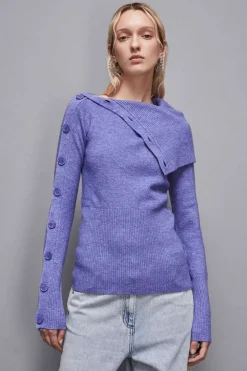 Maglia morbida con bottoni