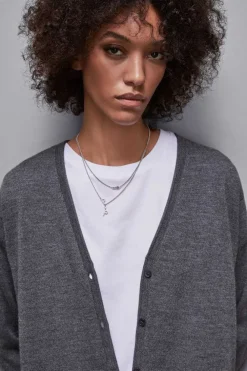 Maxi cardigan in lana