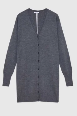 Maxi cardigan in lana