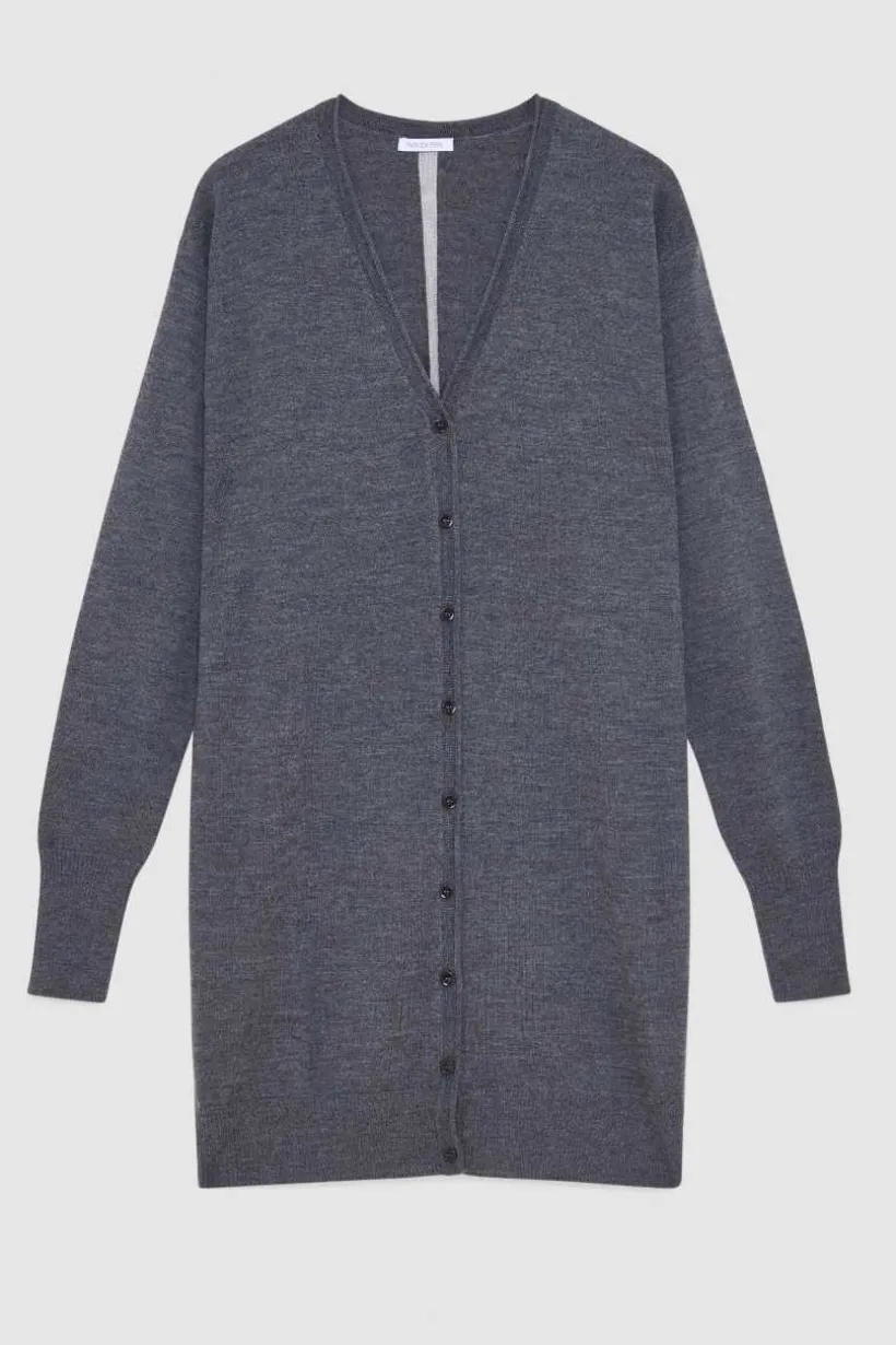 Maxi cardigan in lana