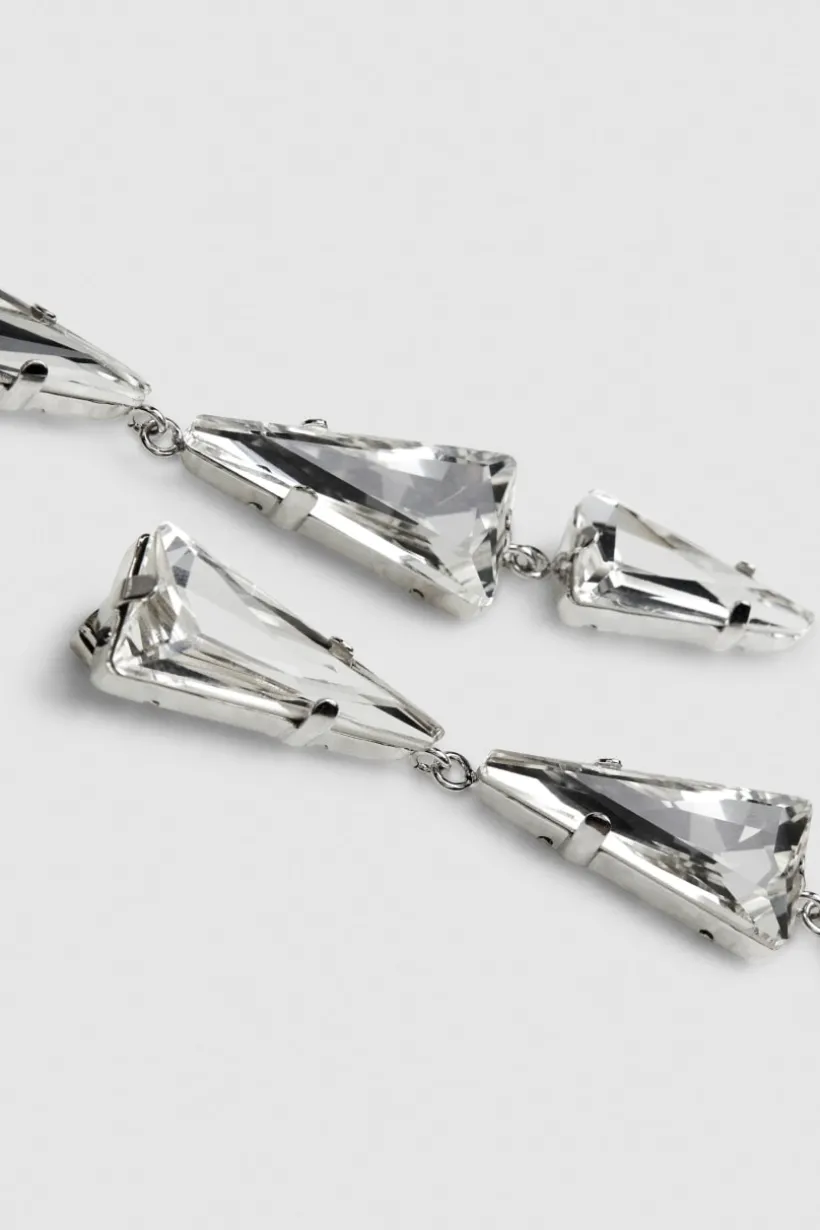 Orecchini in ottone con strass