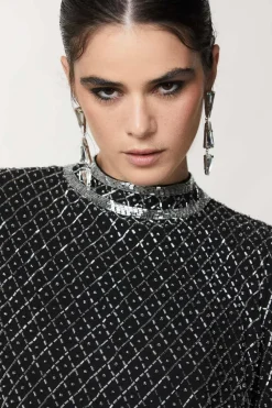 Orecchini in ottone con strass