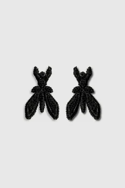 Orecchini in ottone e vetro con strass