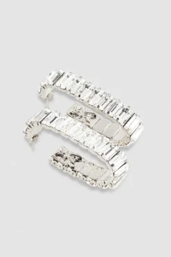 Orecchini semiovali con strass