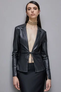 Overshirt giacca camicia effetto pelle