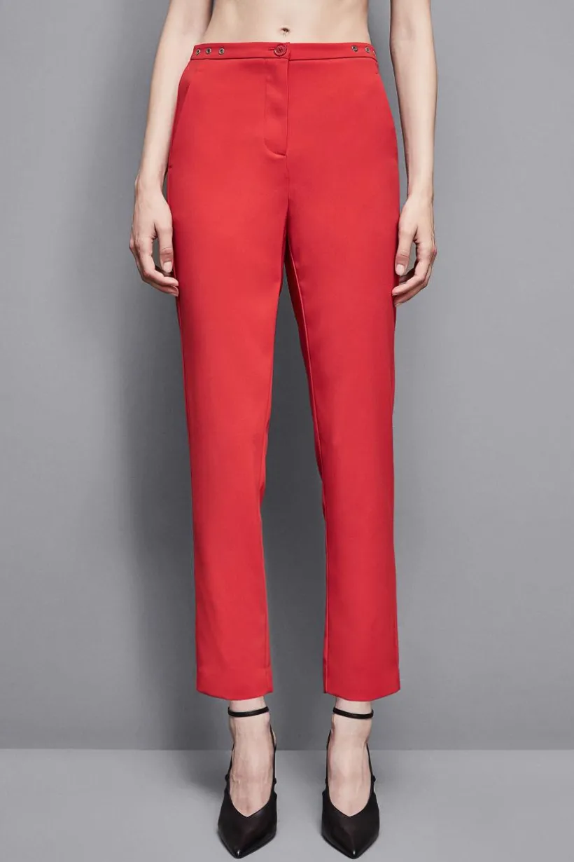 Pantaloni a sigaretta in crepe Essential