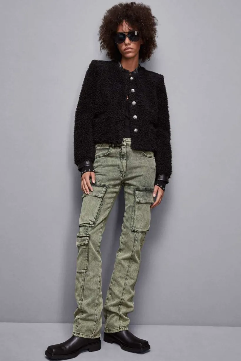 Pantaloni cargo over in jeans