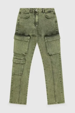 Pantaloni cargo over in jeans