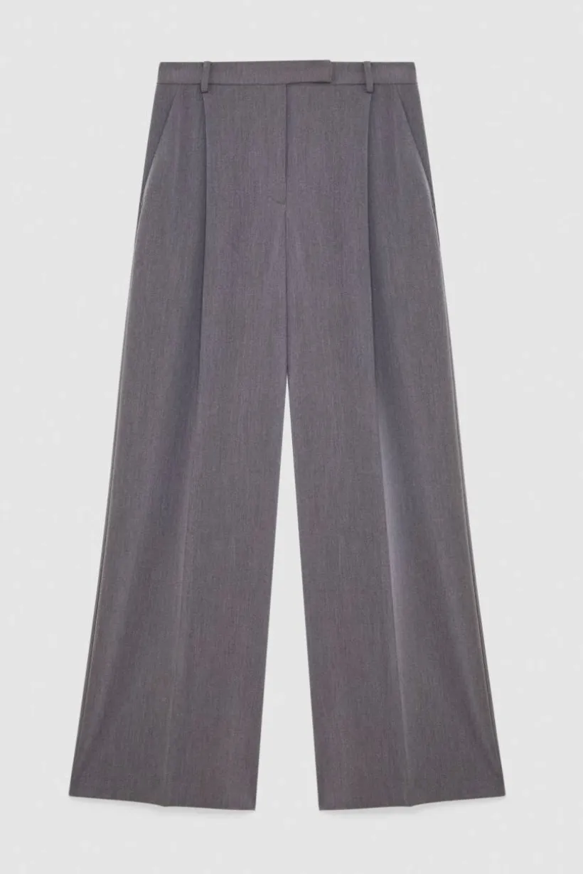Pantaloni con pieghe in viscosa Essential