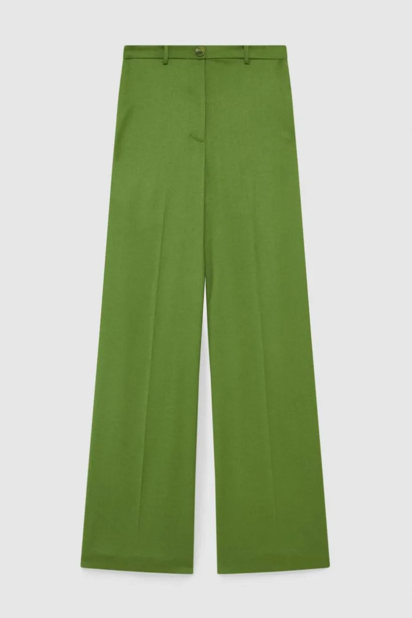 Pantaloni con pinces in flanella