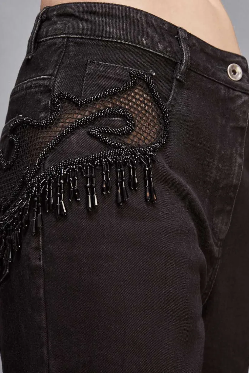 Pantaloni denim gioiello