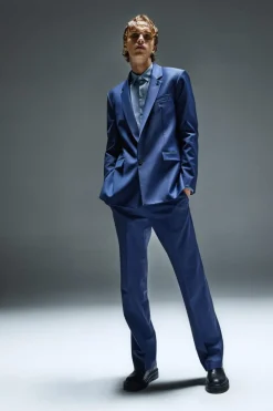Pantaloni dritti in fresco lana