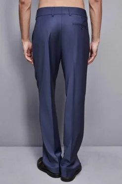 Pantaloni dritti in fresco lana