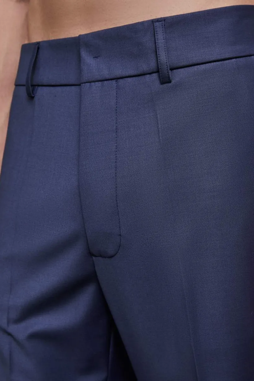 Pantaloni dritti in fresco lana