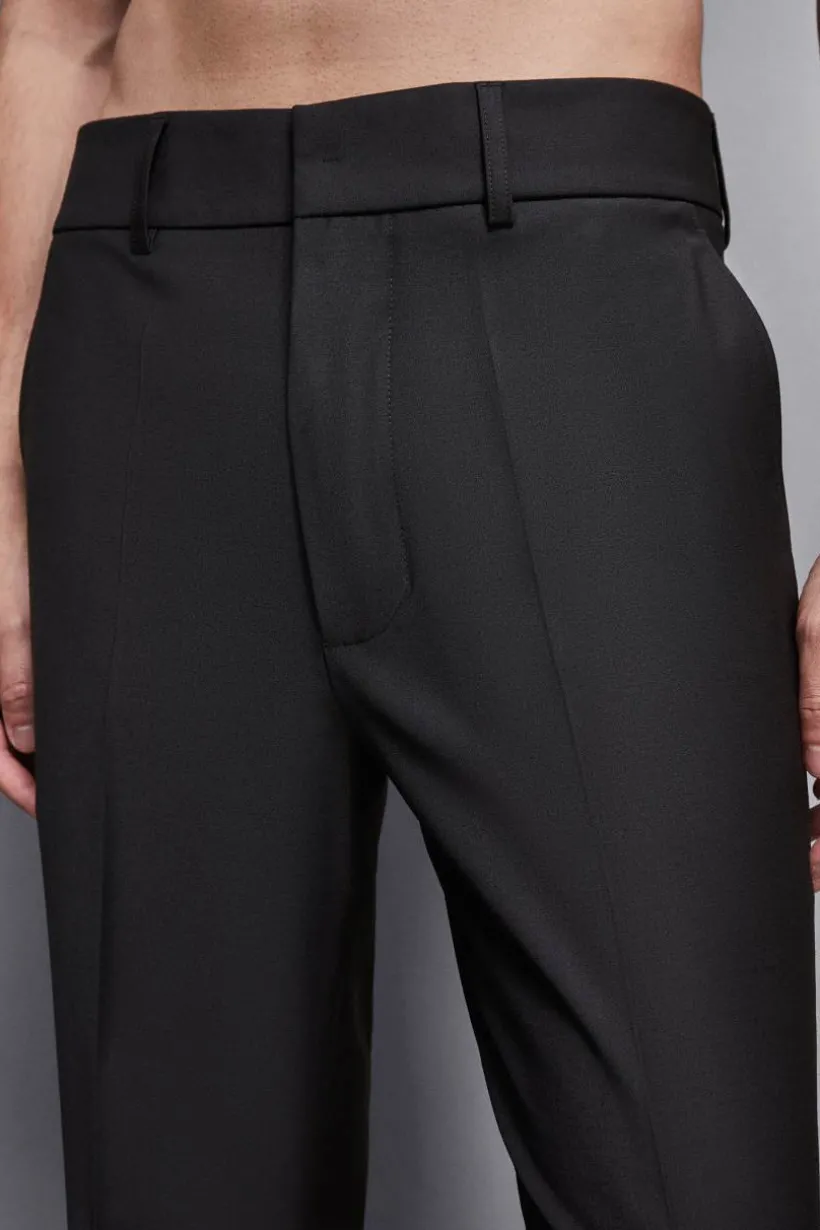 Pantaloni dritti in fresco lana