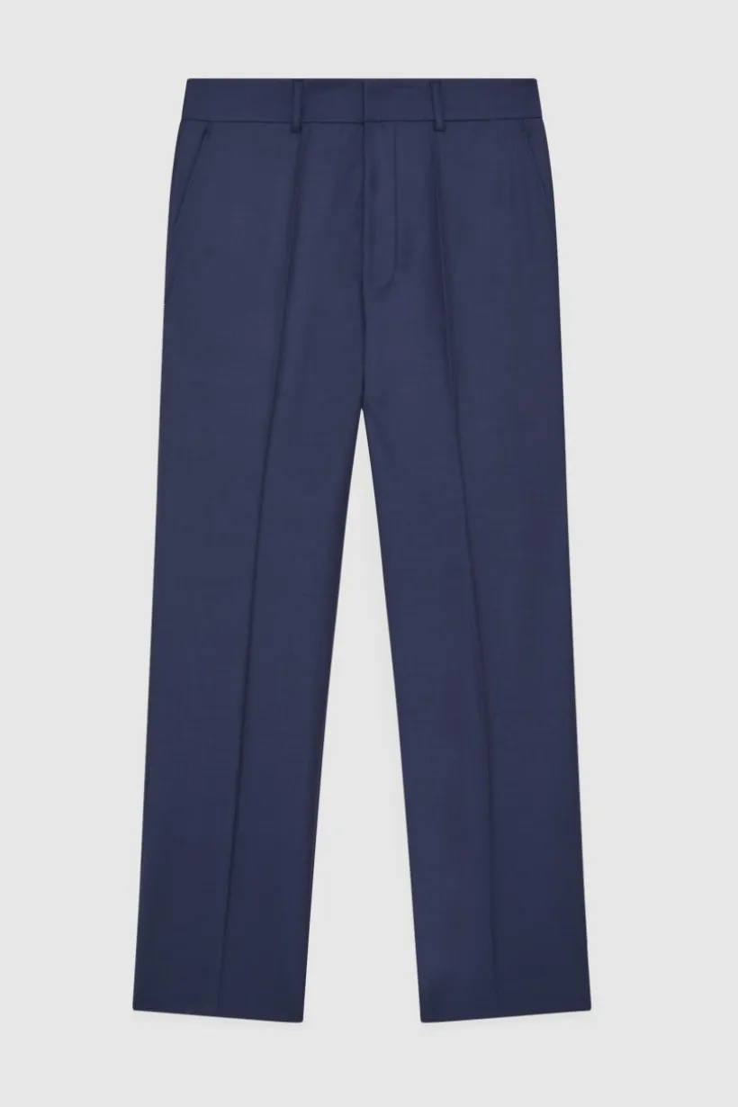 Pantaloni dritti in fresco lana