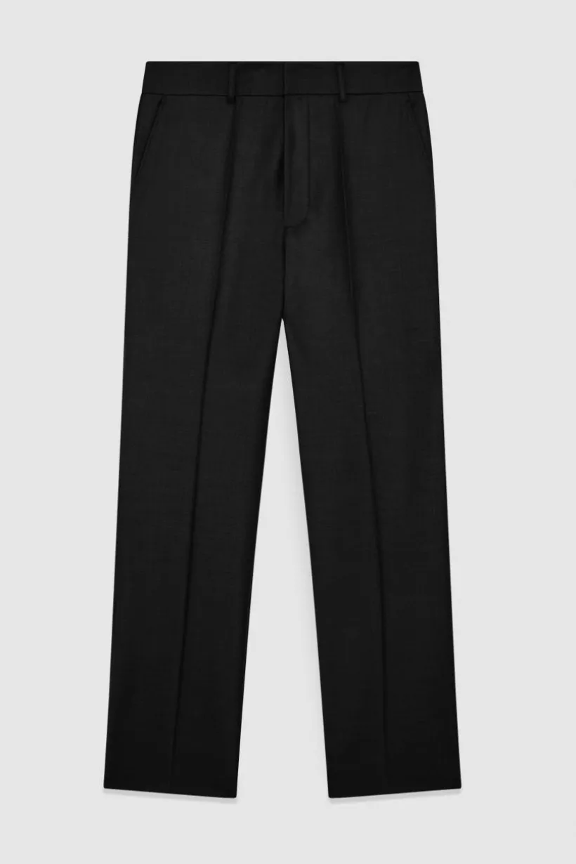 Pantaloni dritti in fresco lana