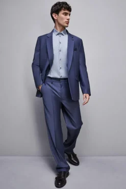 Pantaloni dritti in fresco lana