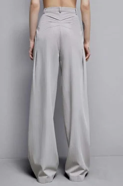 Pantaloni gessati in flanella